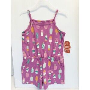 Wonder NationToddler Girls Ice Cream Romper with Side Pockets Sz 4T
